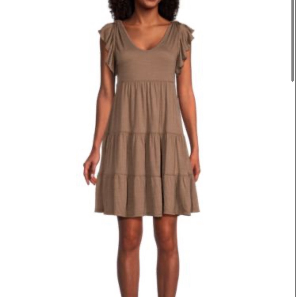Max Studio Scoop-neck Tiered Dress